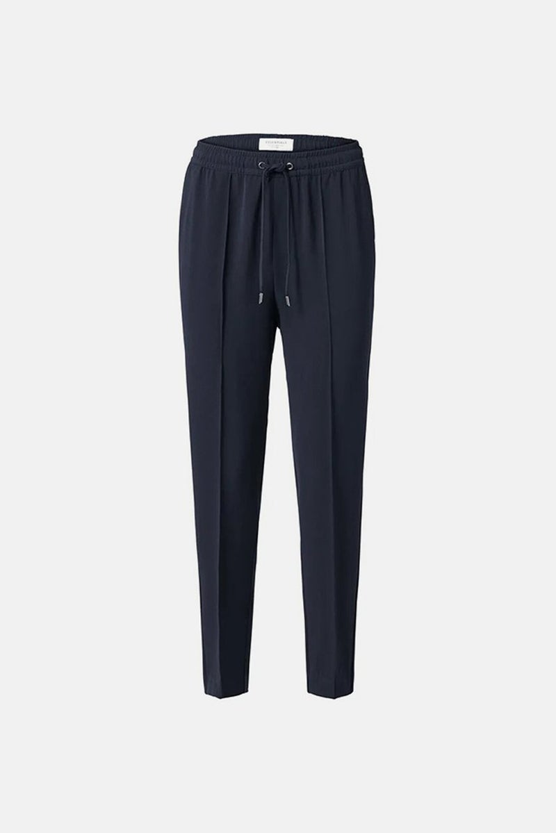 Tchibo Women Plain Regular Fit Jogger Pants, Navy Blue - Image 3